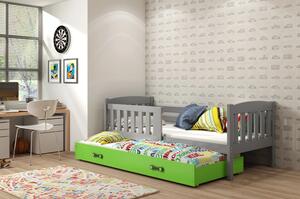 Interbeds Jednolôžková posteľ Kubus3 Grafit pre teenagerov 160x80 s matracom, rozkladacia - zelená