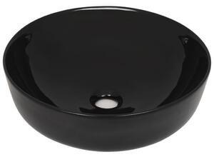 Umývadlo keramické okrúhle čierne 41,5x13,5 cm