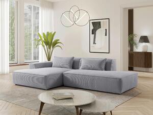 ROHOVÁ SEDAČKA, plast, textil, kompozitné drevo, svetlosivá Livetastic - Sedačky, Online Only