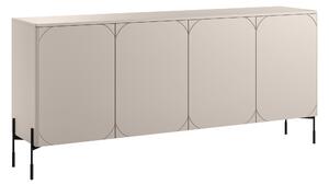 Komoda Sonatia 200 cm - kašmírová / čierna