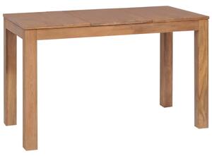Jedálenský stôl, tíkový masív s prirodným povrchom 120x60x76 cm