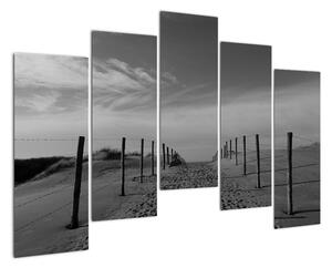 Obraz - cesta v piesku (Obraz 125x90cm)