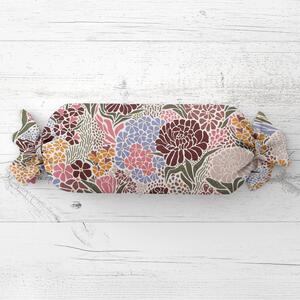 Biante Vankúš valec bonbon Sandra SA-648 Akvarelové kvety na bielom 15x40 cm