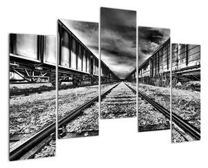 Železnice, koľaje - obraz na stenu (Obraz 125x90cm)