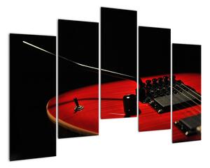 Obraz červené gitary (Obraz 125x90cm)