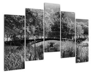 Čiernobiely most - obraz (Obraz 125x90cm)