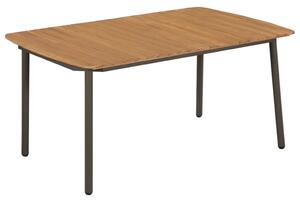 Záhradný stôl 150x90x72 cm, akáciový masív a oceľ