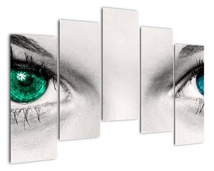 Obraz - detail zelených očí (Obraz 125x90cm)