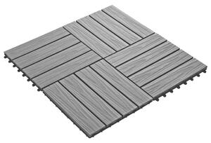 Podlahové dlaždice z WPC 11 ks 30x30 cm 1 m2 šedé