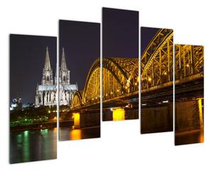 Obraz osvetleného mosta (Obraz 125x90cm)