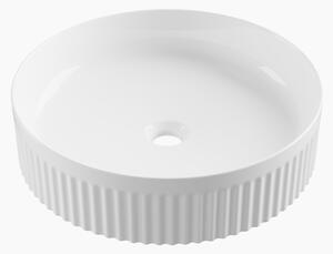Gamma Frezja, okrúhle umývadlo na dosku 425x425x105 mm, biela lesklá, GMA-UC-FREZJAOK