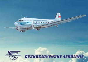 LietadloČeskoslovenské Aerolinie - ceduľa 29cm x 20cm Plechová tabuľa