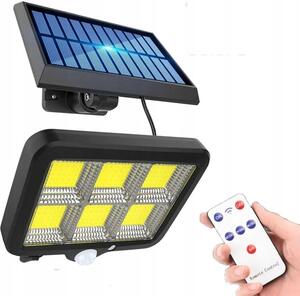 Solárna Lampa Lampáš S Diaľkovým Ovládaním Senzory 122 Led