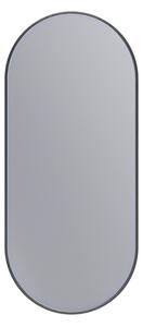 Erga Oval, oválne zrkadlo 40x90cm, čierny rám, ERG-V01-OVAL-4090-BK