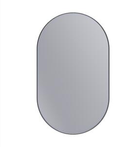 Erga Oval, oválne zrkadlo 60x100cm, čierny rám, ERG-V01-OVAL-6010-BK