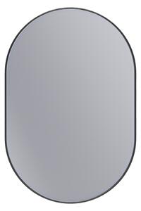 Erga Oval, oválne zrkadlo 60x90cm, čierny rám, ERG-V01-OVAL-6090-BK