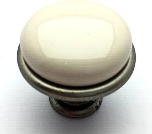 Interex TOSCA nikel patina/ porcelán 30 mm