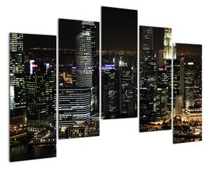 Obraz nočného mesta (Obraz 125x90cm)