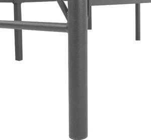 Posteľ s čiernym kovovým rámom zdobená 160 x 200 cm, moderný škandinávsky štýl