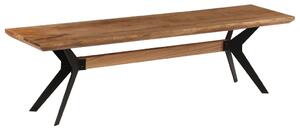 Jedálenská lavica z akáciového dreva a ocele 160x40x45 cm