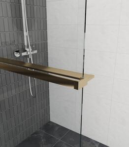 Erga Paris, polička/držiak na uteráky pre sprchovú zástenu (max. 140cm), zlatá matná, ERG-V02-PARIS-SHELF-GB