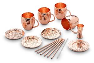 ECHTWERK Súprava pohárov Moscow Mule (vzor tepaného kovu, 13-dielna súprava) (100309403)