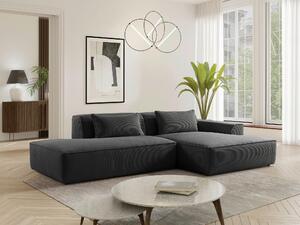 ROHOVÁ SEDAČKA, plast, textil, kompozitné drevo, antracitová Livetastic - Sedačky, Online Only