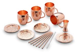 ECHTWERK Súprava pohárov Moscow Mule (vzor tepaného kovu, 13-dielna súprava) (100309403)