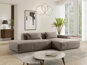 ROHOVÁ SEDAČKA, plast, textil, kompozitné drevo, cappuccino Livetastic - Sedačky, Online Only