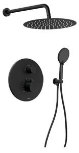 Sapho Sapho, Podomietkový sprchový set s termostatickou batériou, box, 2 výstupy, čierna matná, RH396B-01