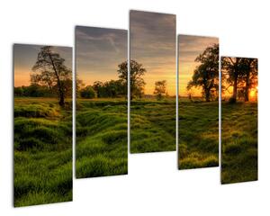 Západ slnka v krajine, obrazy (Obraz 125x90cm)