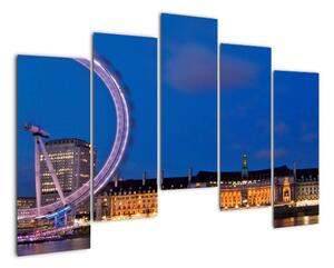 Londýnske oko v noci - obraz (Obraz 125x90cm)