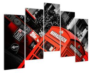 Londýnska telefónna búdka - moderné obrazy (Obraz 125x90cm)