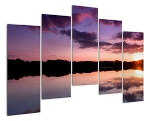 Západ slnka na vode - obraz na stenu (Obraz 125x90cm)