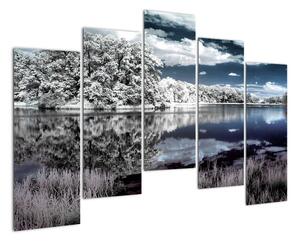 Zimná krajina - obraz (Obraz 125x90cm)