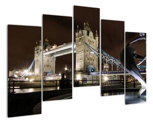 Nočný Tower Bridge - obraz (Obraz 125x90cm)