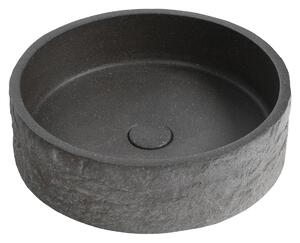 Sapho Sapho, ISPIR betónové umývadlo vrátane odtoku, 40cm, čierny granit, AR476