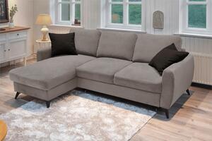 ROZKLADACIA ROHOVÁ SEDAČKA, kov, textil, kompozitné drevo, taupe Livetastic - Online Only obývacie izby, Online Only