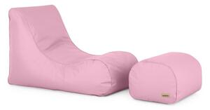 SakyPaky Sakypak sedací vak s podnožníkom svetlo ružová