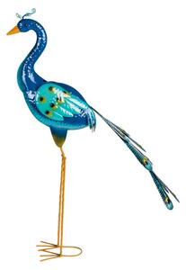Livarno Home Kovový dekoratívny vták (páv stiahnutý chvost) (100343788)