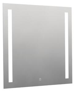 Hranaté zrkadlo 80x70 cm s LED osvetlením, topná fólia, senzor s nastaviteľnou teplotou 2700-6500K, IP44 ZIL8070TLEDS