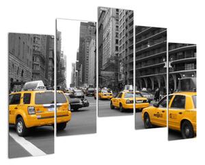 Žlté taxi - obraz (Obraz 125x90cm)