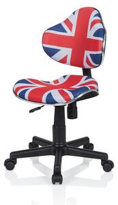 Hjh OFFICE Detská otočná stolička KIDDY GTI-2 (modrá/červená/biela) (100293482)