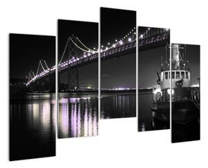Nočný most - obraz (Obraz 125x90cm)