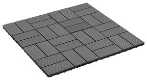 Podlahové dlaždice z WPC 11 ks 30x30 cm 1 m2 šedé