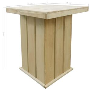 Barový stôl 75x75x110 cm, impregnovaná borovica