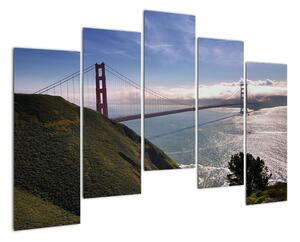 Golden Gate Bridge - moderné obrazy (Obraz 125x90cm)