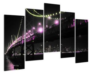 Nočný most - obraz (Obraz 125x90cm)