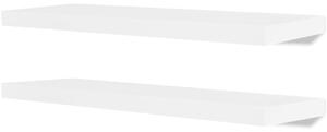 Nástenné poličky 4 ks biele 80 cm