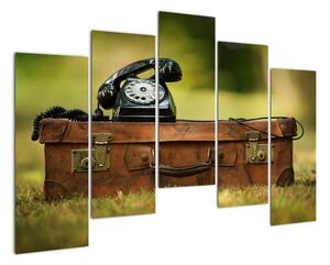 Telefón na kufri - obraz (Obraz 125x90cm)